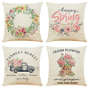 Cushion Cover 4PCS Short Plush Soft Decorative Square Throw Pillow Cover Cushion Case Pillowcase for Sofa Bedroom 45 x 45 cm (18 x 18 Inch) Superior Quality Machine Washable