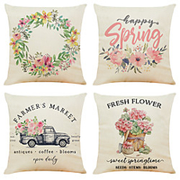 Cushion Cover 4PCS Short Plush Soft Decorative Square Throw Pillow Cover Cushion Case Pillowcase for Sofa Bedroom 45 x 45 cm (18 x 18 Inch) Superior Quality Machine Washable
