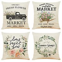 Cushion Cover 4PCS Short Plush Soft Decorative Square Throw Pillow Cover Cushion Case Pillowcase for Sofa Bedroom 45 x 45 cm (18 x 18 Inch) Superior Quality Machine Washable
