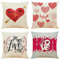 Cushion Cover 4PCS Valentine