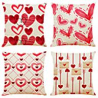 Cushion Cover 4PCS Valentine