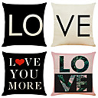 Cushion Cover 4PCS Valentine
