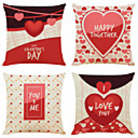 Cushion Cover 4PCS Valentine