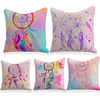 Cushion Cover 5PC Linen Soft Decorative Square Throw Pillow Cover Cushion Case Pillowcase for Sofa Bedroom 45 x 45 cm (18 x 18 Inch) Superior Quality Machine Washable