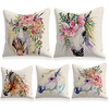 Cushion Cover 5PC Linen Soft Decorative Square Throw Pillow Cover Cushion Case Pillowcase for Sofa Bedroom 45 x 45 cm (18 x 18 Inch) Superior Quality Machine Washable