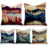Cushion Cover 5PC Linen Soft Decorative Square Throw Pillow Cover Cushion Case Pillowcase for Sofa Bedroom 45 x 45 cm (18 x 18 Inch) Superior Quality Machine Washable