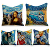 Cushion Cover 5PC Linen Soft Decorative Square Throw Pillow Cover Cushion Case Pillowcase for Sofa Bedroom 45 x 45 cm (18 x 18 Inch) Superior Quality Machine Washable