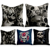 Cushion Cover 5PC Linen Soft Decorative Square Throw Pillow Cover Cushion Case Pillowcase for Sofa Bedroom 45 x 45 cm (18 x 18 Inch) Superior Quality Machine Washable