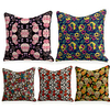 Cushion Cover 5PC Linen Soft Decorative Square Throw Pillow Cover Cushion Case Pillowcase for Sofa Bedroom 45 x 45 cm (18 x 18 Inch) Superior Quality Machine Washable