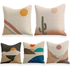 Cushion Cover 5PC Linen Soft Decorative Square Throw Pillow Cover Cushion Case Pillowcase for Sofa Bedroom 45 x 45 cm (18 x 18 Inch) Superior Quality Machine Washable