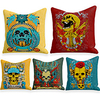 Cushion Cover 5PC Linen Soft Decorative Square Throw Pillow Cover Cushion Case Pillowcase for Sofa Bedroom 45 x 45 cm (18 x 18 Inch) Superior Quality Machine Washable