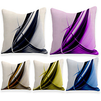 Cushion Cover 5PC Linen Soft Decorative Square Throw Pillow Cover Cushion Case Pillowcase for Sofa Bedroom 45 x 45 cm (18 x 18 Inch) Superior Quality Machine Washable