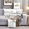 Cushion Cover 5PC Linen Soft Decorative Square Throw Pillow Cover Cushion Case Pillowcase for Sofa Bedroom 45 x 45 cm (18 x 18 Inch) Superior Quality Machine Washable