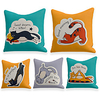 Cushion Cover 5PC Linen Soft Decorative Square Throw Pillow Cover Cushion Case Pillowcase for Sofa Bedroom 45 x 45 cm (18 x 18 Inch) Superior Quality Machine Washable