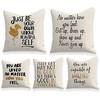 Cushion Cover 5PC Linen Soft Decorative Square Throw Pillow Cover Cushion Case Pillowcase for Sofa Bedroom 45 x 45 cm (18 x 18 Inch) Superior Quality Machine Washable