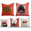 Cushion Cover 5PC Linen Soft Decorative Square Throw Pillow Cover Cushion Case Pillowcase for Sofa Bedroom 45 x 45 cm (18 x 18 Inch) Superior Quality Machine Washable
