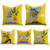 Cushion Cover 5PC Linen Soft Decorative Square Throw Pillow Cover Cushion Case Pillowcase for Sofa Bedroom 45 x 45 cm (18 x 18 Inch) Superior Quality Machine Washable