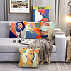 Cushion Cover 5PC Linen Soft Decorative Square Throw Pillow Cover Cushion Case Pillowcase for Sofa Bedroom 45 x 45 cm (18 x 18 Inch) Superior Quality Machine Washable