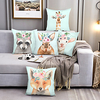 Cushion Cover 5PC Linen Soft Decorative Square Throw Pillow Cover Cushion Case Pillowcase for Sofa Bedroom 45 x 45 cm (18 x 18 Inch) Superior Quality Machine Washable