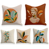 Cushion Cover 5PC Linen Soft Decorative Square Throw Pillow Cover Cushion Case Pillowcase for Sofa Bedroom 45 x 45 cm (18 x 18 Inch) Superior Quality Machine Washable