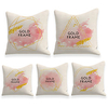 Cushion Cover 5PC Linen Soft Decorative Square Throw Pillow Cover Cushion Case Pillowcase for Sofa Bedroom 45 x 45 cm (18 x 18 Inch) Superior Quality Machine Washable