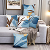 Cushion Cover 5PC Linen Soft Decorative Square Throw Pillow Cover Cushion Case Pillowcase for Sofa Bedroom 45 x 45 cm (18 x 18 Inch) Superior Quality Machine Washable