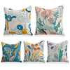 Cushion Cover 5PC Linen Soft Decorative Square Throw Pillow Cover Cushion Case Pillowcase for Sofa Bedroom 45 x 45 cm (18 x 18 Inch) Superior Quality Machine Washable