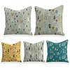Cushion Cover 5PC Linen Soft Decorative Square Throw Pillow Cover Cushion Case Pillowcase for Sofa Bedroom 45 x 45 cm (18 x 18 Inch) Superior Quality Machine Washable