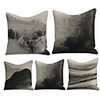 Cushion Cover 5PC Linen Soft Decorative Square Throw Pillow Cover Cushion Case Pillowcase for Sofa Bedroom 45 x 45 cm (18 x 18 Inch) Superior Quality Mashine Washable