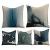 Cushion Cover 5PC Linen Soft Decorative Square Throw Pillow Cover Cushion Case Pillowcase for Sofa Bedroom 45 x 45 cm (18 x 18 Inch) Superior Quality Mashine Washable