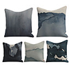 Cushion Cover 5PC Linen Soft Decorative Square Throw Pillow Cover Cushion Case Pillowcase for Sofa Bedroom 45 x 45 cm (18 x 18 Inch) Superior Quality Mashine Washable
