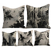 Cushion Cover 5PC Linen Soft Decorative Square Throw Pillow Cover Cushion Case Pillowcase for Sofa Bedroom 45 x 45 cm (18 x 18 Inch) Superior Quality Mashine Washable