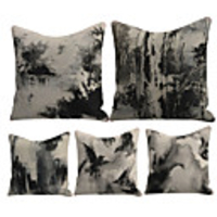 Cushion Cover 5PC Linen Soft Decorative Square Throw Pillow Cover Cushion Case Pillowcase for Sofa Bedroom 45 x 45 cm (18 x 18 Inch) Superior Quality Mashine Washable