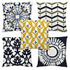 Cushion Cover 5PC Velvet Soft Decorative Square Throw Pillow Cover Cushion Case Pillowcase for Sofa Bedroom 45 x 45 cm (18 x 18 Inch) Superior Quality Mashine Washable