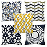 Cushion Cover 5PC Velvet Soft Decorative Square Throw Pillow Cover Cushion Case Pillowcase for Sofa Bedroom 45 x 45 cm (18 x 18 Inch) Superior Quality Mashine Washable