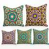 Cushion Cover 5PCS Linen Soft Decorative Square Throw Pillow Cover Cushion Case Pillowcase for Sofa Bedroom 45 x 45 cm (18 x 18 Inch) Superior Quality Machine Washable Colorful Floral Printed