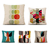 Cushion Cover 5PCS Linen Soft Decorative Square Throw Pillow Cover Cushion Case Pillowcase for Sofa Bedroom 45 x 45 cm (18 x 18 Inch) Superior Quality Mashine Washable Colorful Geometry Pattern