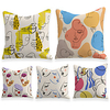 Cushion Cover 5PCS Linen Soft Decorative Square Throw Pillow Cover Cushion Case Pillowcasefor Sofa Bedroom 45 x 45 cm (18 x 18 Inch) Superior Quality Mashine Washable