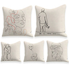Cushion Cover 5PCS Linen Soft Decorative Square Throw Pillow Cover Cushion Case Pillowcasefor Sofa Bedroom 45 x 45 cm (18 x 18 Inch) Superior Quality Mashine Washable