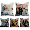 Cushion Cover 5PCS Linen Soft Decorative Square Throw Pillow Cover Cushion Case Pillowcasefor Sofa Bedroom 45 x 45 cm (18 x 18 Inch) Superior Quality Mashine Washable