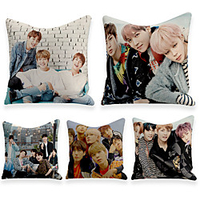 Cushion Cover 5PCS Linen Soft Decorative Square Throw Pillow Cover Cushion Case Pillowcasefor Sofa Bedroom 45 x 45 cm (18 x 18 Inch) Superior Quality Mashine Washable