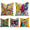 Cushion Cover 5PCS Linen Soft Decorative Square Throw Pillow Cover Cushion Case Pillowcasefor Sofa Bedroom 45 x 45 cm (18 x 18 Inch) Superior Quality Mashine Washable