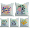 Cushion Cover 5PCS Linen Soft Decorative Square Throw Pillow Cover Cushion Case Pillowcasefor Sofa Bedroom 45 x 45 cm (18 x 18 Inch) Superior Quality Mashine Washable