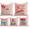 Cushion Cover 5PCS Linen Soft Decorative Square Throw Pillow Cover Cushion Case Pillowcasefor Sofa Bedroom 45 x 45 cm (18 x 18 Inch) Superior Quality Mashine Washable