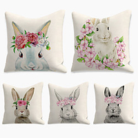 Cushion Cover 5PCS Linen Soft Decorative Square Throw Pillow Cover Cushion Case Pillowcasefor Sofa Bedroom 45 x 45 cm (18 x 18 Inch) Superior Quality Mashine Washable