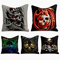 Cushion Cover 5PCS Linen Soft Decorative Square Throw Pillow Cover Cushion Case Pillowcasefor Sofa Bedroom 45 x 45 cm (18 x 18 Inch) Superior Quality Mashine Washable