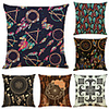Cushion Cover 6PC Linen Soft Decorative Square Throw Pillow Cover Cushion Case Pillowcase for Sofa Bedroom 45 x 45 cm (18 x 18 Inch) Superior Quality Mashine Washable