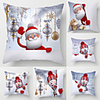 Cushion Cover 6PCS Christamas Party Decoration Christamas Gift Linen Soft Decorative Square Throw Pillow Cover Cushion Case Pillowcase for Sofa Bedroom 45 x 45 cm (18 x 18 Inch) Washable
