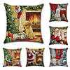 Cushion Cover 6PCS Christamas Party Decoration Christamas Gift Linen Soft Decorative Square Throw Pillow Cover Cushion Case Pillowcase for Sofa Bedroom 45 x 45 cm (18 x 18 Inch) Superior Quality