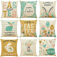 Cushion Cover 9PCS Short Plush Soft Decorative Square Throw Pillow Cover Cushion Case Pillowcase for Sofa Bedroom 45 x 45 cm (18 x 18 Inch) Superior Quality Machine Washable
